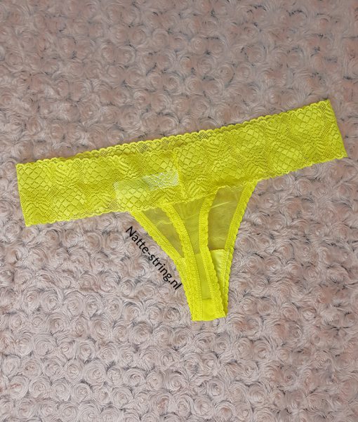 Gele doorkijk string - Afbeelding 2
