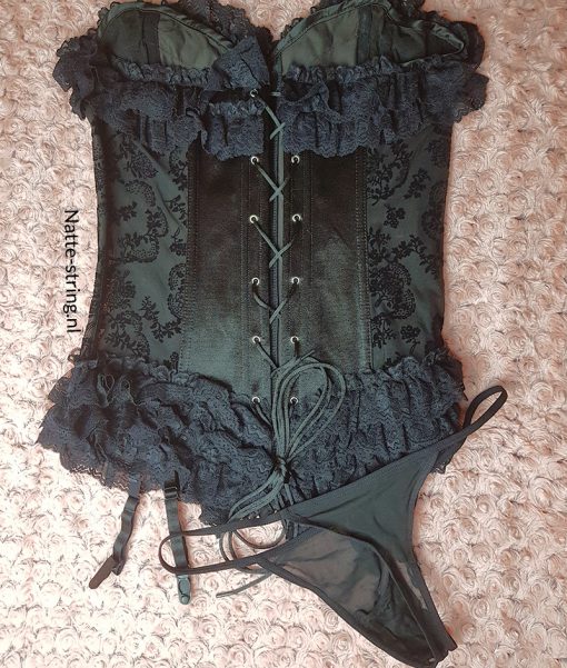 Spannend zwart corset setje - Afbeelding 2