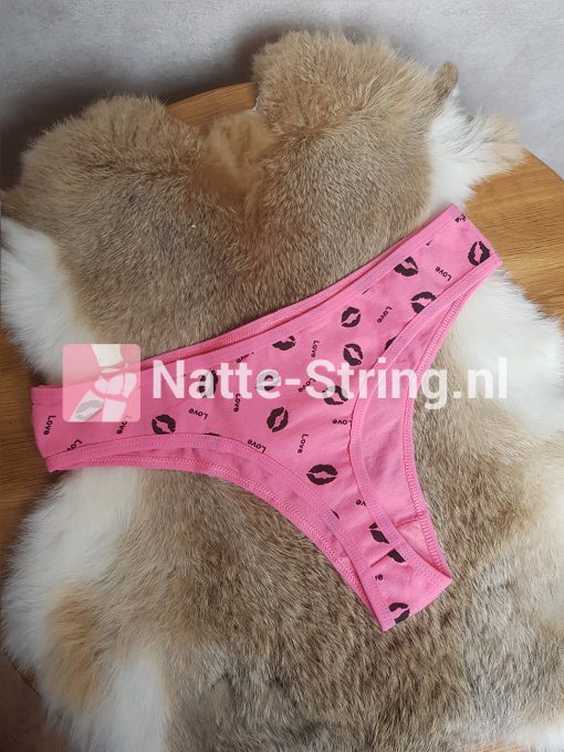 Lichtroze love kiss lips string - Afbeelding 2
