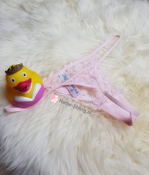 Babyroze kanten string - Afbeelding 2