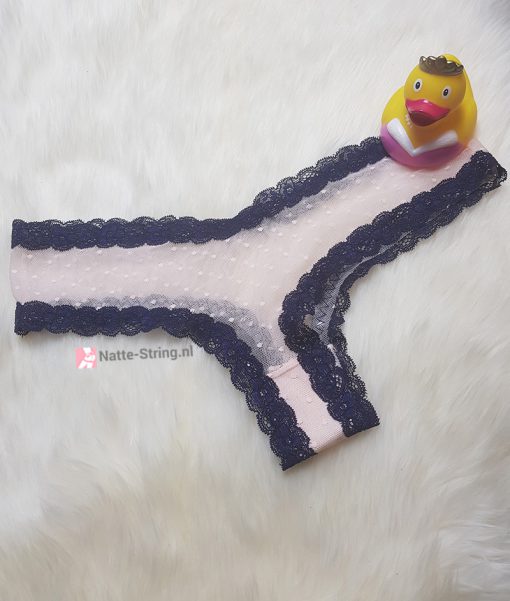 Doorschijnend met kanten gedragen sexy hipster - Afbeelding 3