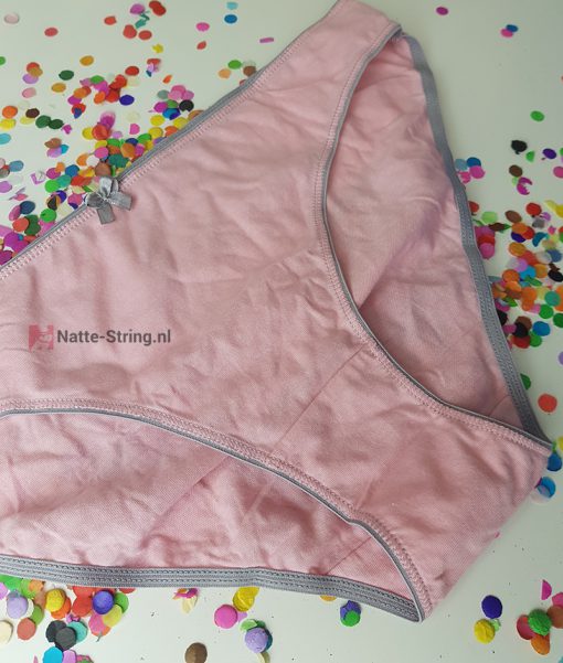 Geil roze gedragen slipje met grijze rand - Afbeelding 2