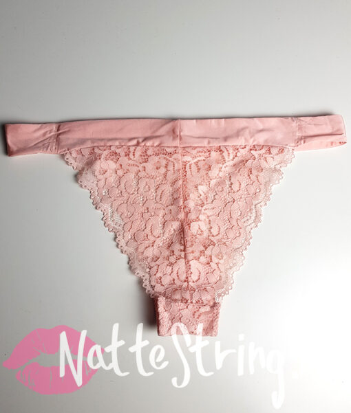 Roze kanten slipje lekker gedragen door mij - Afbeelding 4