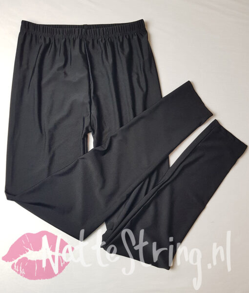 Zachte zwarte gedragen legging